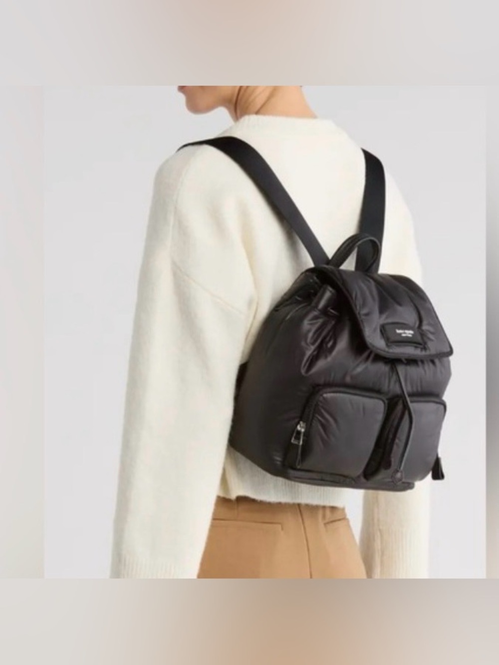 kate spade Black Quilted Nylon Backpack